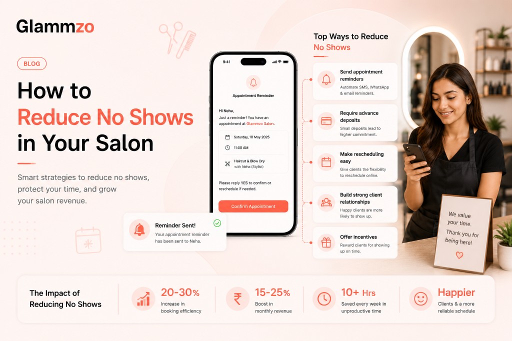 How to reduce no shows in your salon with appointment reminders, deposits, easy rescheduling, and client incentives